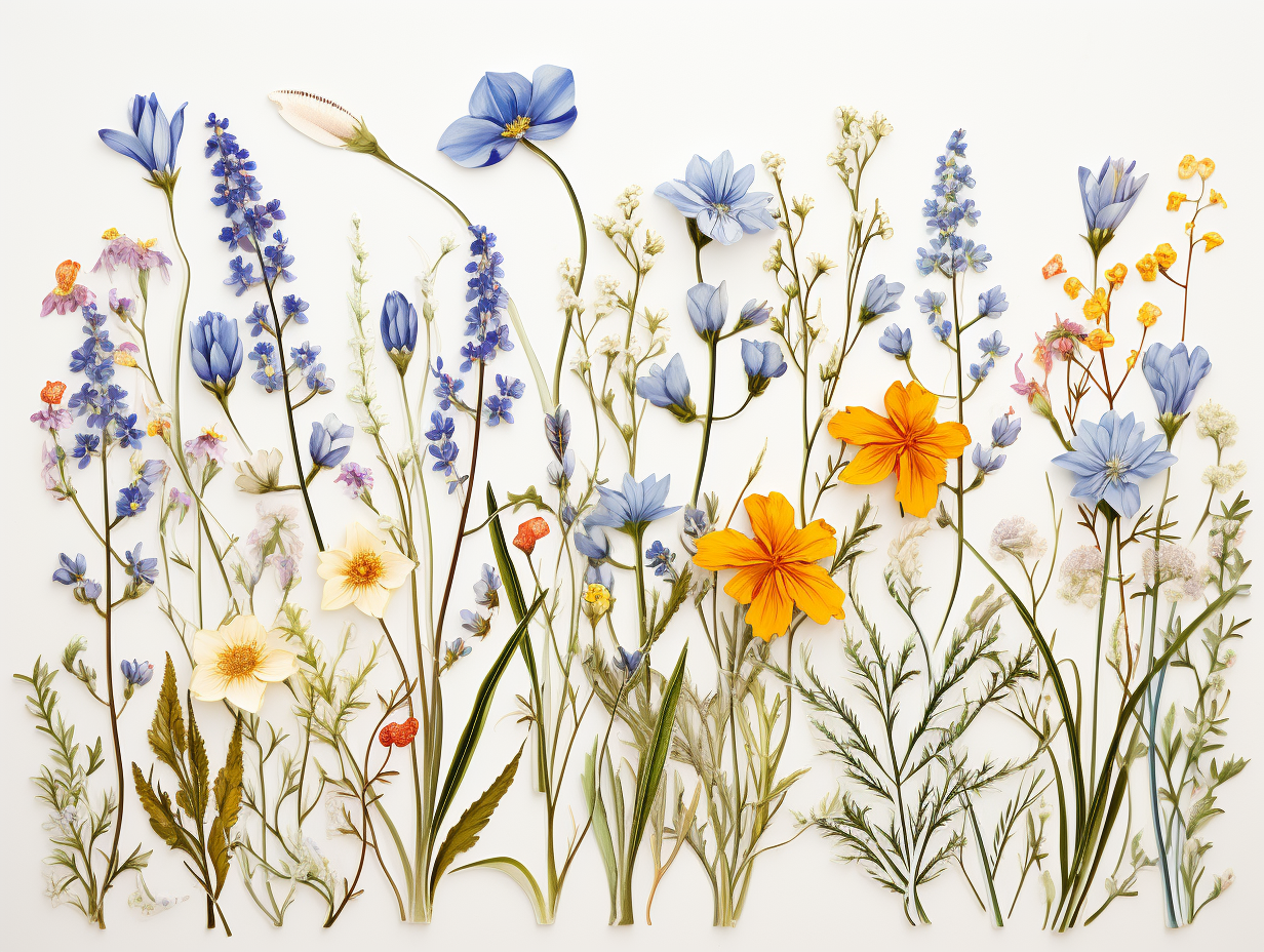 Wildflowers Watercolor Ceramic Tiles.