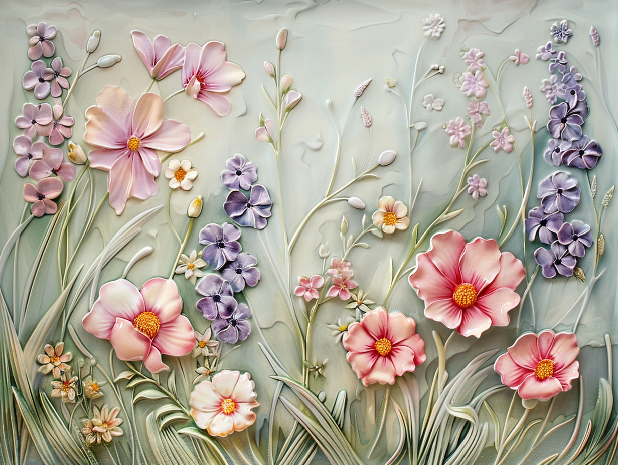 Floral Tile, Flowers Ceramic Tiles.