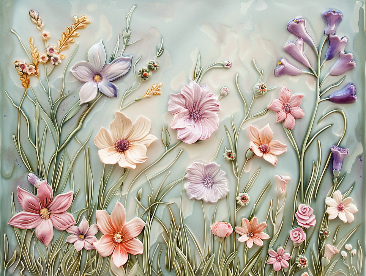 Floral Tile, Flowers Ceramic Tiles.