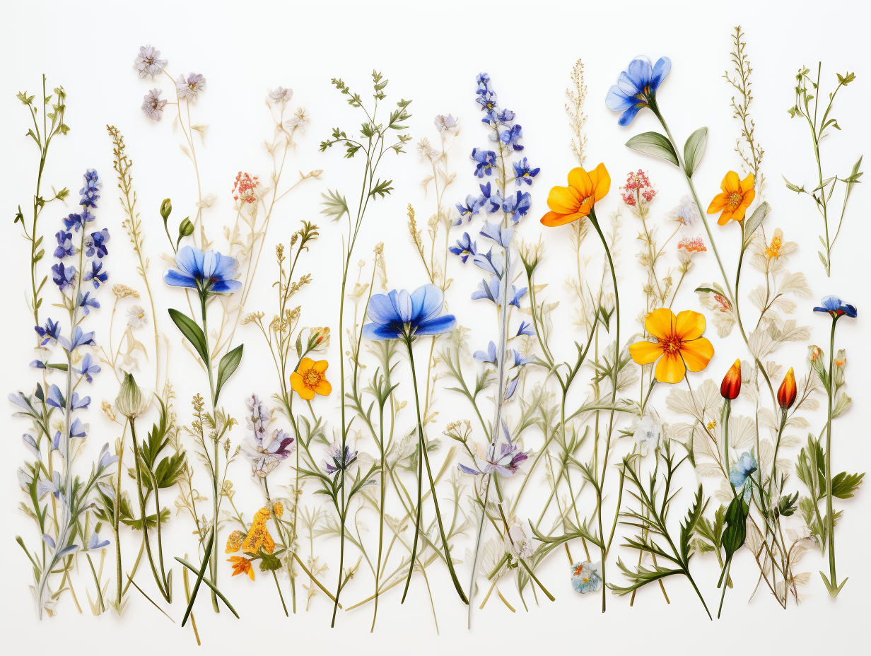 Wildflowers Watercolor Ceramic Tiles.
