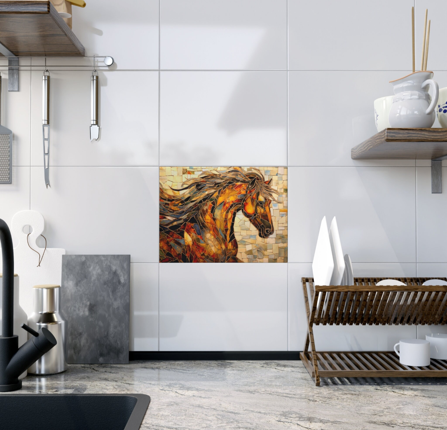 Horse Ceramic Accent Tile