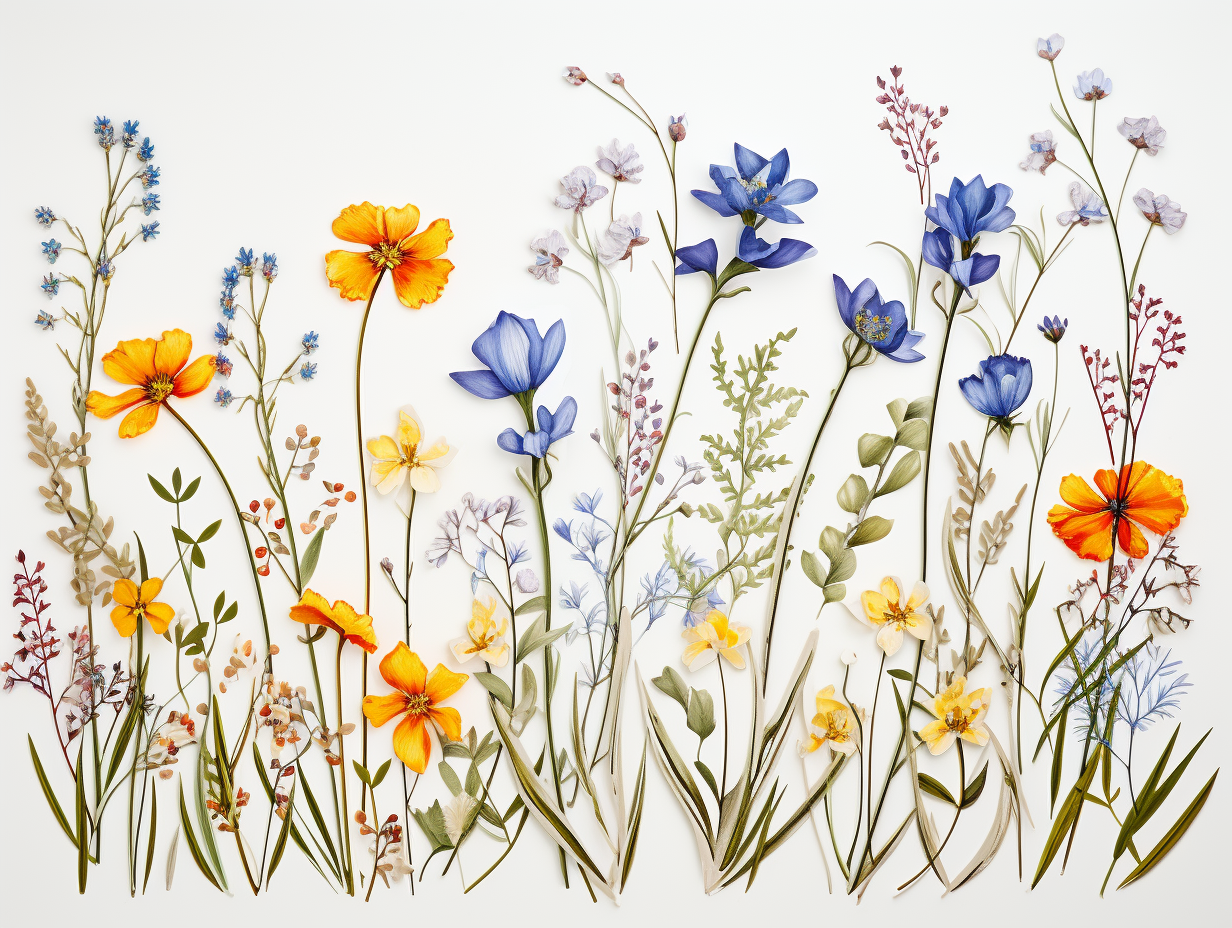 Wildflowers Watercolor Ceramic Tiles.