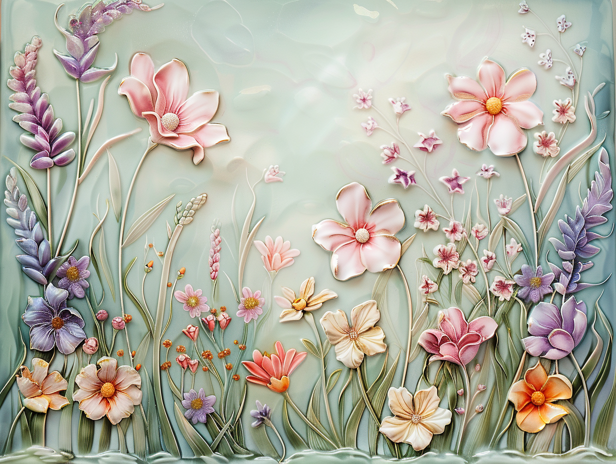 Floral Tile, Flowers Ceramic Tiles.