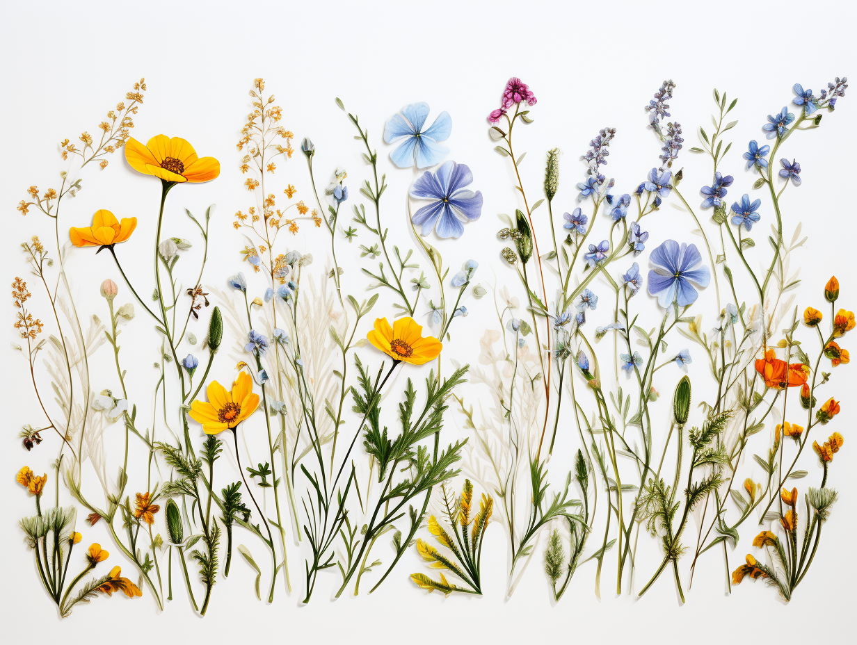 Wildflowers Watercolor Ceramic Tiles.