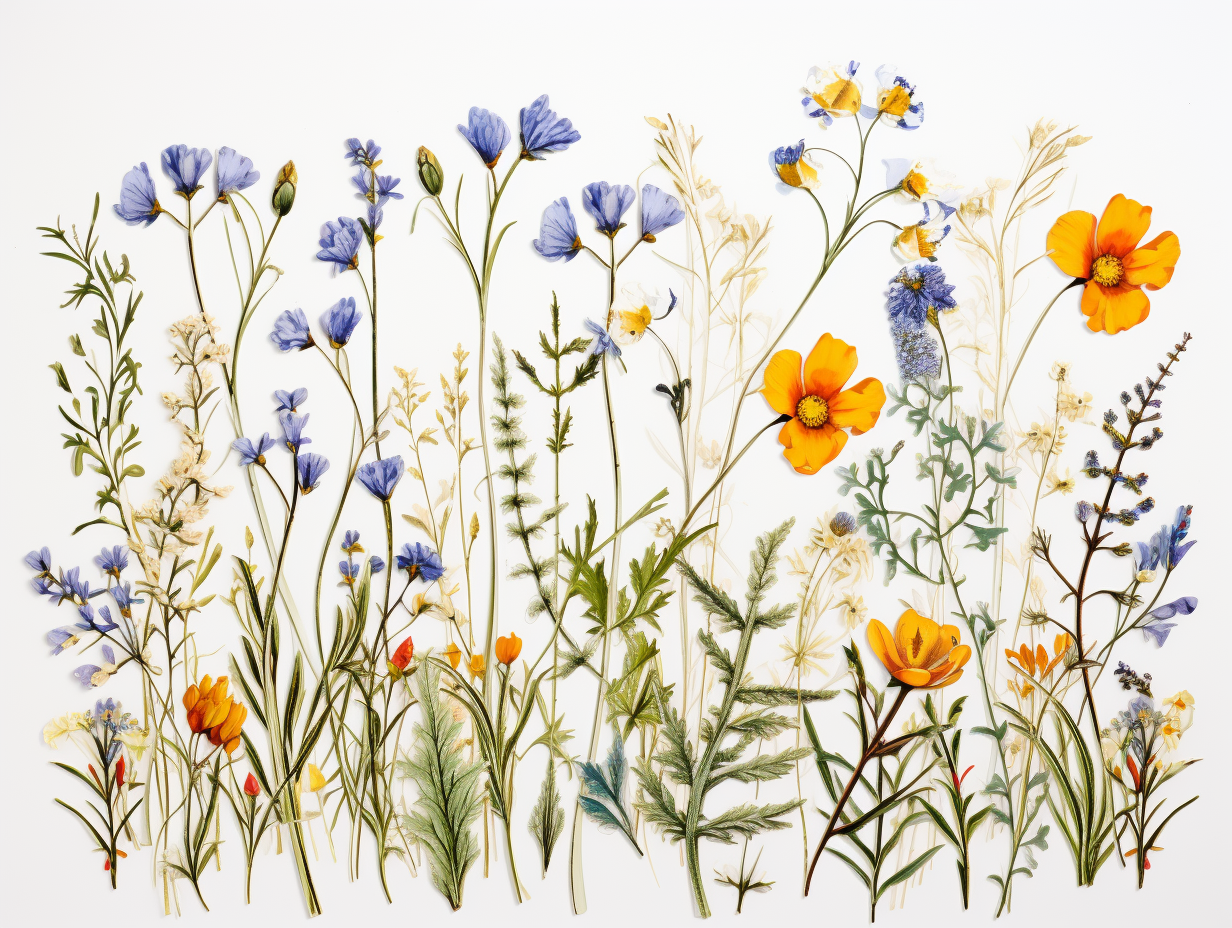 Wildflowers Watercolor Ceramic Tiles.