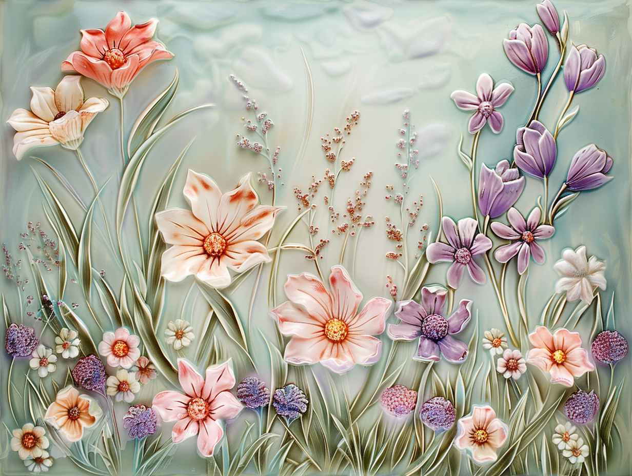 Floral Tile, Flowers Ceramic Tiles.