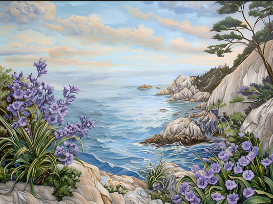 Scenic Ocean Overlook Ceramic Tile or Mural.
