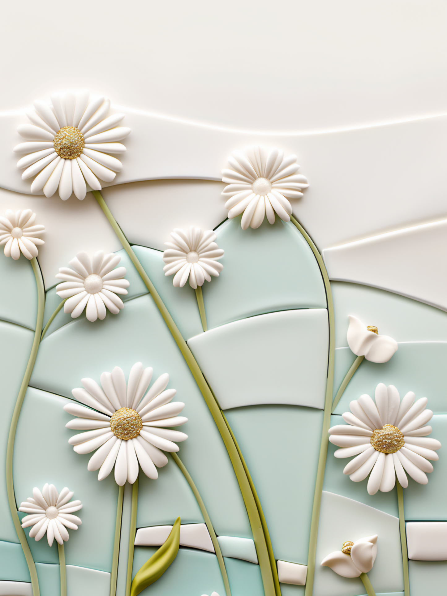 Daisies Ceramic Tile