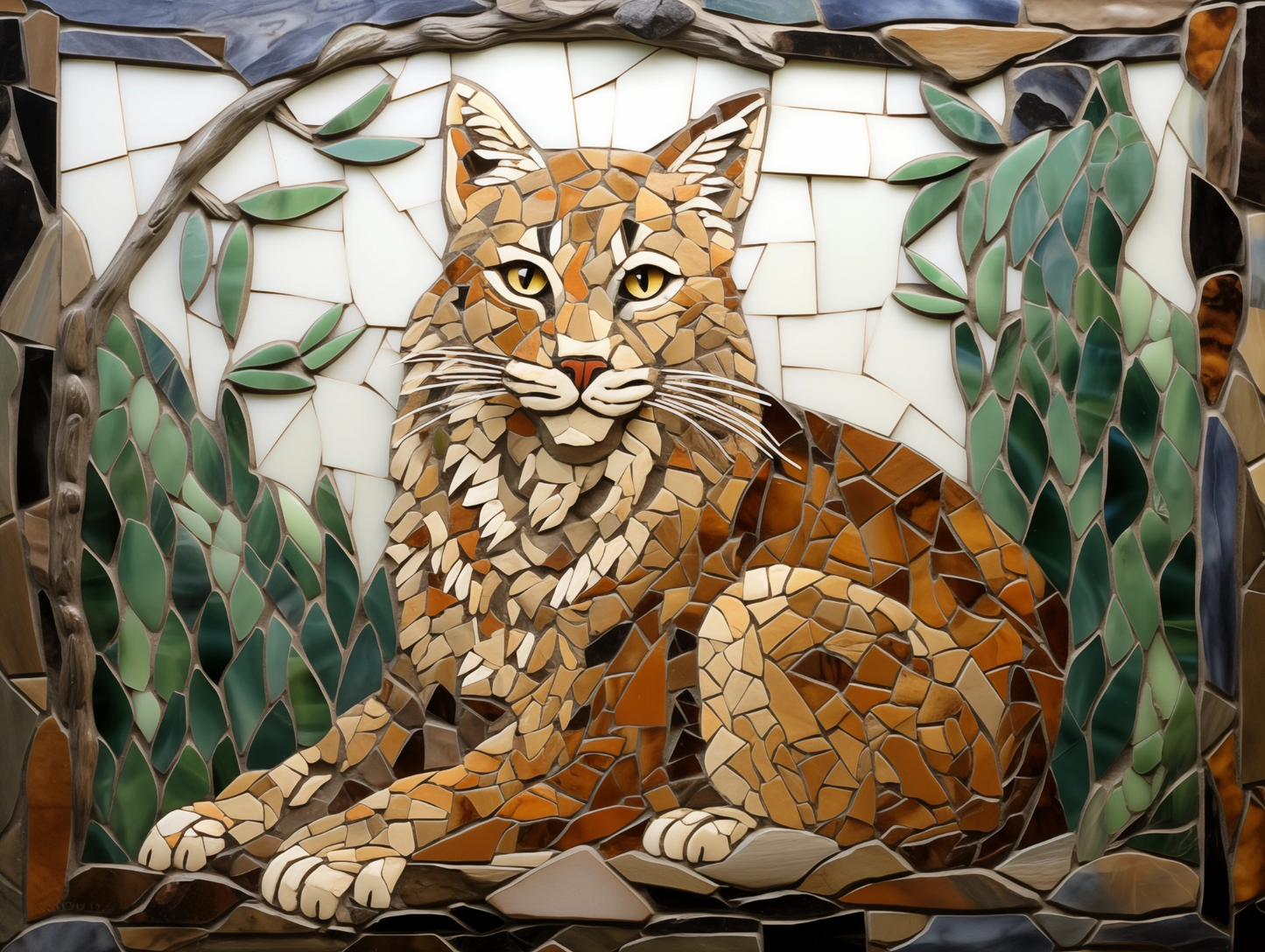 Bobcat Ceramic Tile or Mural